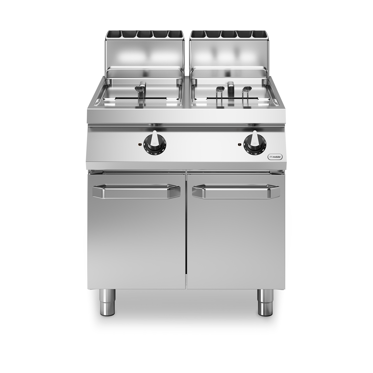 Friteuza, alimentare gaz, 2 cuve, capacitate 13+13 litri, putere gaz 24000W, dimensiuni 800x900x870 mm