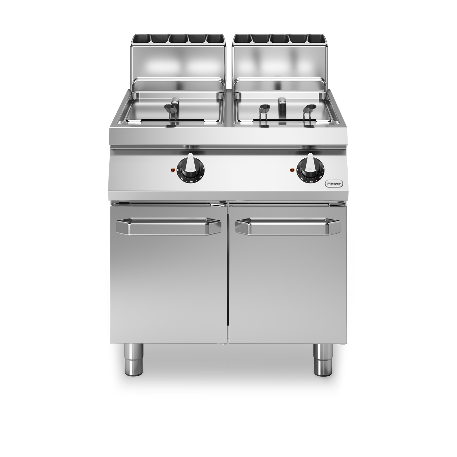 Friteuza, alimentare gaz, 2 cuve, capacitate 21+21 litri, putere gaz 38000W