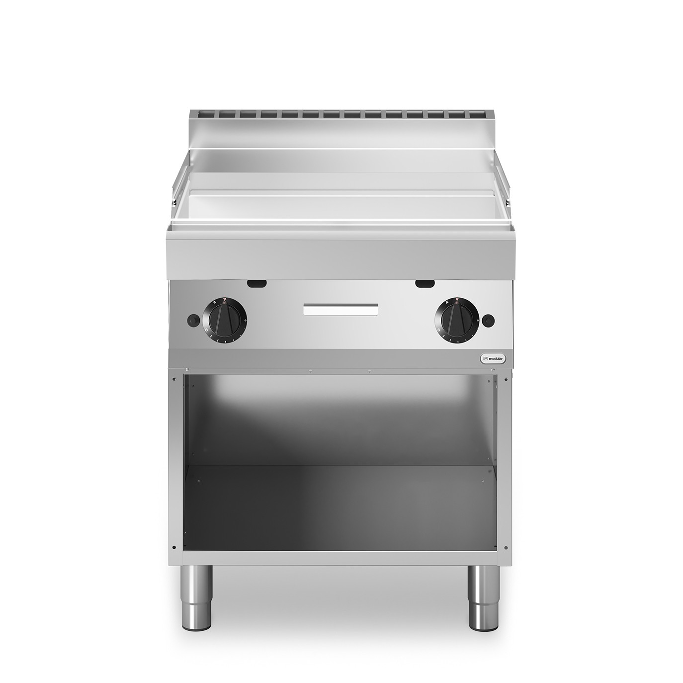 Fry top, alimentare gaz, suprafata neteda cromata