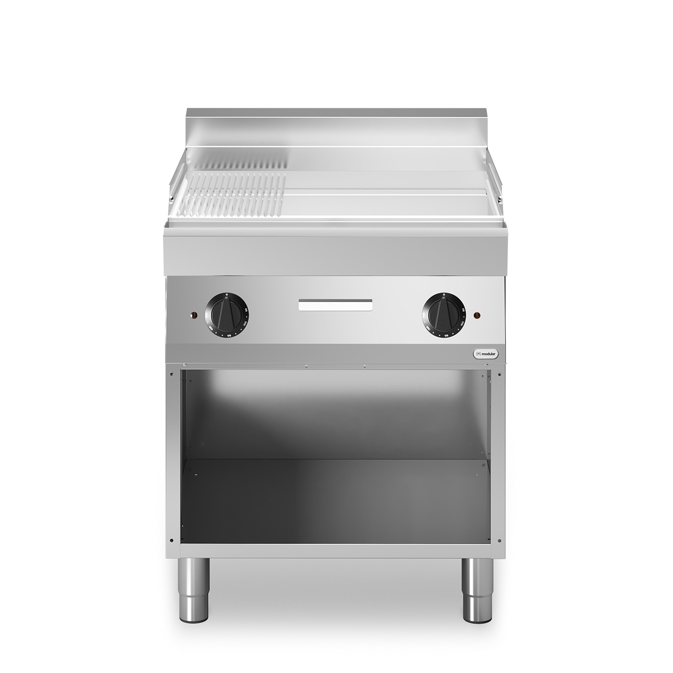 Fry top, electric, suprafata cromata 2/3 neteda - 1/3 striata, putere 9000W