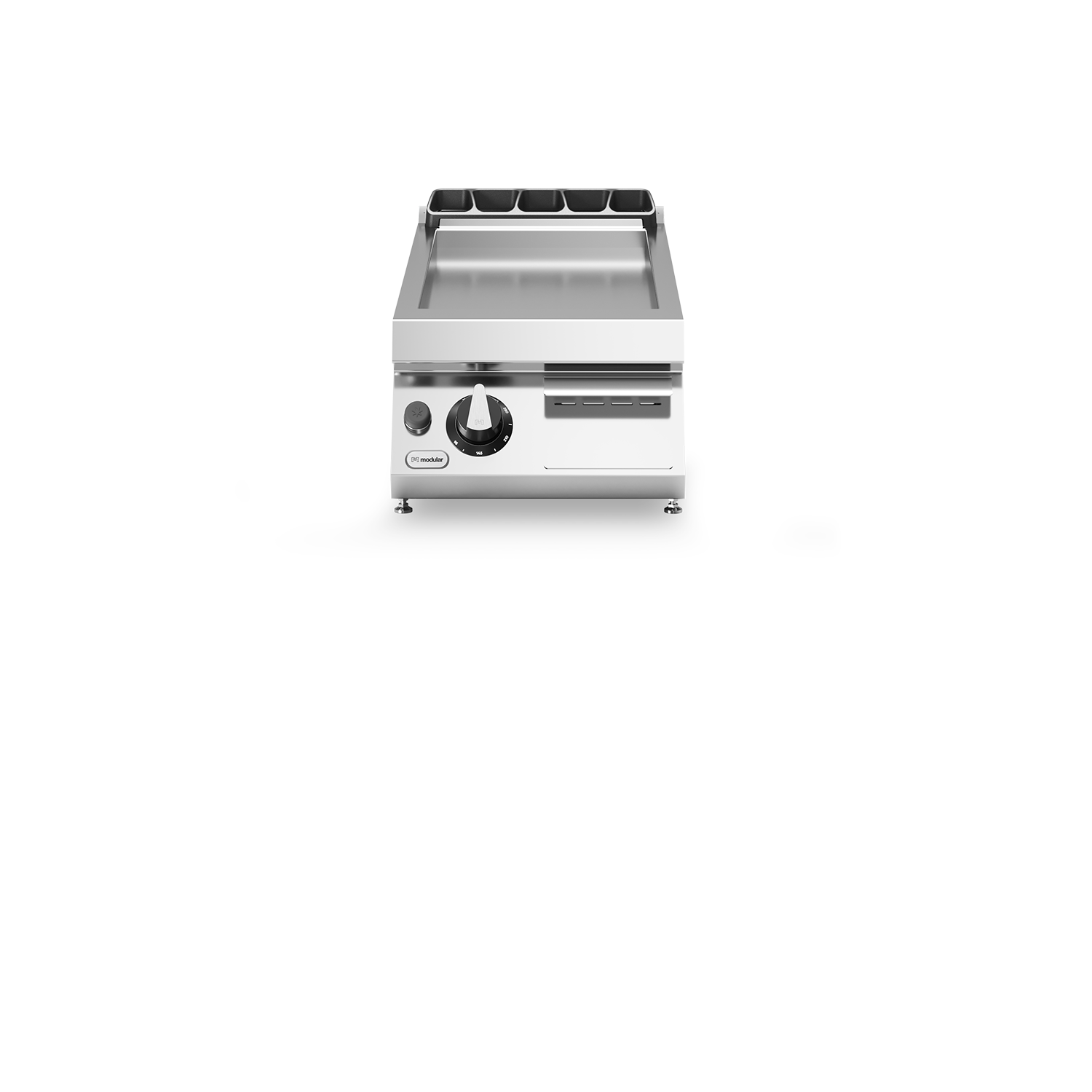 Fry top, alimentare gaz, suprafata neteda cromata, putere 10500W