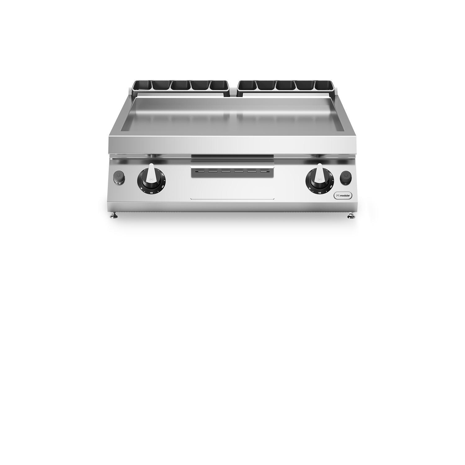 Fry top, alimentare gaz, suprafata neteda cromata, model de banc,  putere 21000W