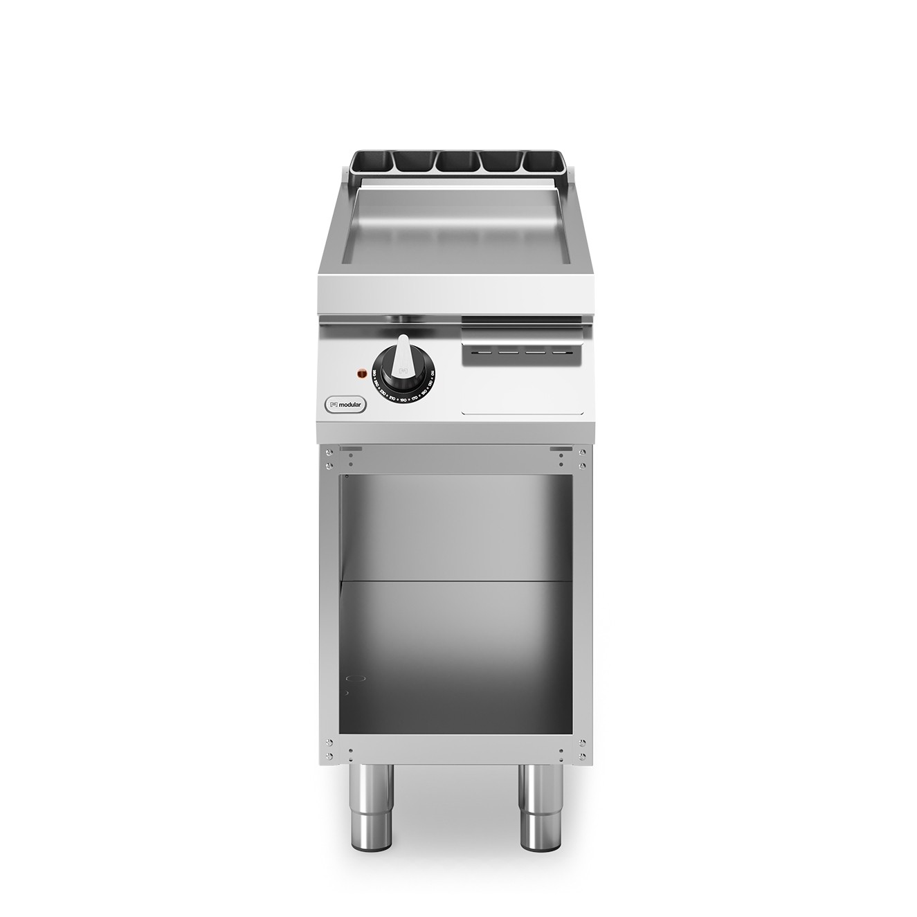 Fry top, electric, suprafata neteda, baza deschisa