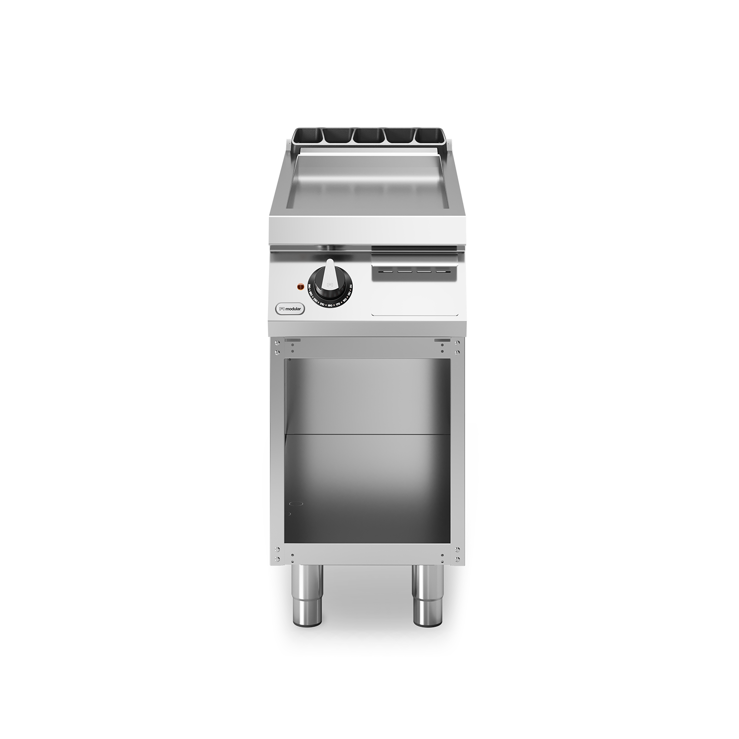 Fry top, electric, suprafata neteda cromata, baza deschisa, putere 7500W