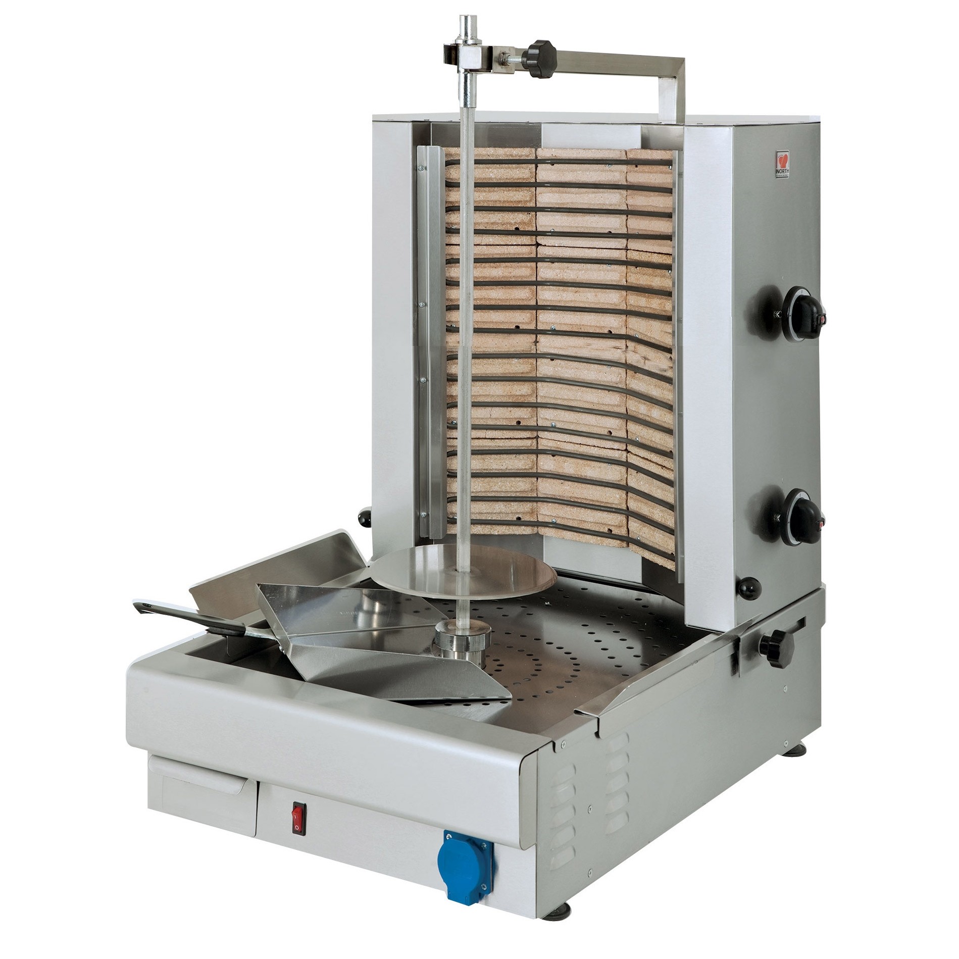 Aparat electric pentru kebab, lungime axa 705mm, motor jos, 2 comutatoare, putere 6000W