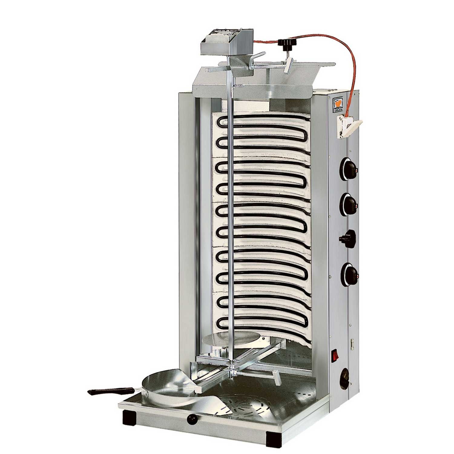 Aparat electric pentru kebab, lungime axa 820mm, 3 rezistente deschise, putere 9000W