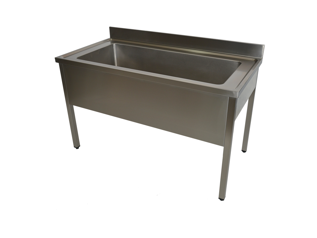 Spalator pentru legume, cu colturi rotunjite, 1 cuva, inox, inaltator la perete, picioare ajustabile, dimensiuni cuva 860x500x370mm, dimensiuni (Lxlxh) 1000x700x850mm