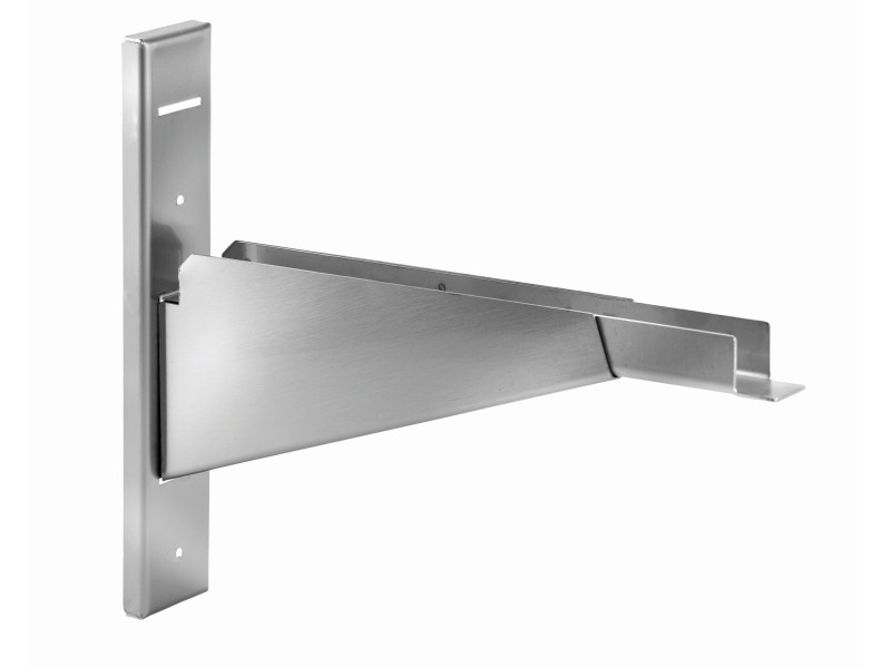 Suport de perete, pentru 1 polita suspendata, inox