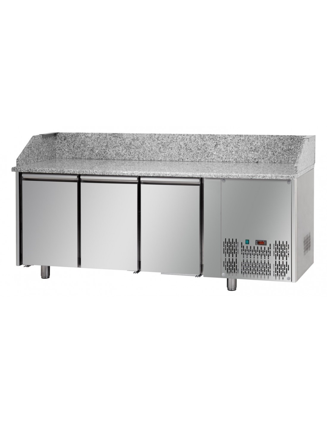Banc de pizza, cu 2 usi si 2 sertare, capacitate 460 litri, temperatura de lucru 0°C/+10°C