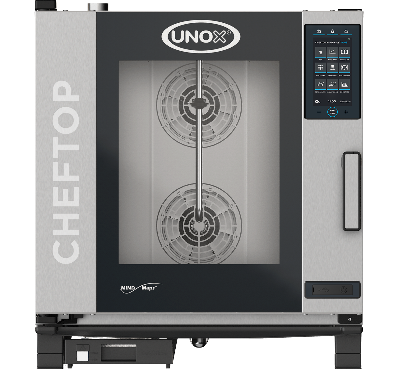 Cuptor pentru gastronomie, capacitate 7 tavi, alimentare 380V, model CHEFTOP MIND.Maps™ PLUS, putere 11700W, Unox