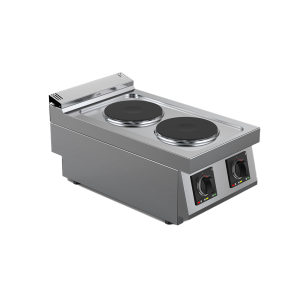 Masina de gatit cu plite rotunde electrica cu 2 zone, putere totala 5200W 