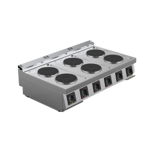 Masina de gatit cu plite rotunde electrica cu 6 zone, putere totala 15600W 