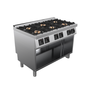 Masina de gatit alimentare gaz 6 arzatoare, putere totala 36000W
