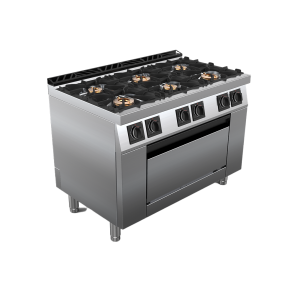 Masina de gatit alimentare gaz 6 arzatoare,  putere totala 43700W