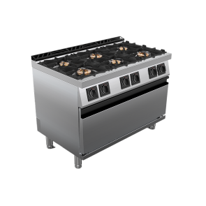Masina de gatit alimentare gaz 6 arzatoare, putere totala 45200W,