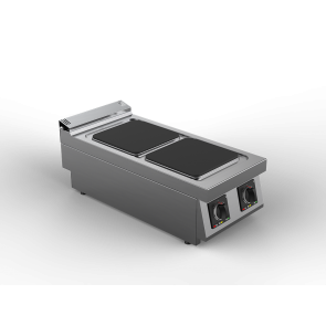 Masina de gatit cu plite patrate electrica cu 2 zone, putere totala 8000W 