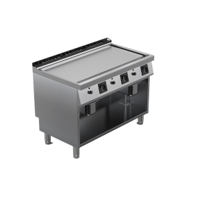 Fry top alimentare gaz suprafata neteda, putere totala 21000W