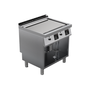 Fry top alimentare gaz suprafata neteda cromata, inox, putere totala 14000W 