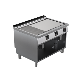 Fry top electric suprafata mixta cromata, putere totala 19800W 