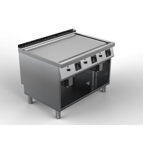 Fry top alimentare gaz suprafata neteda, inox, putere totala 24000W