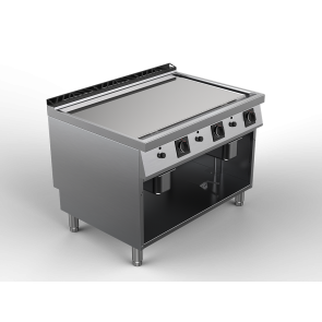 Fry top alimentare gaz suprafata neteda cromata, putere totala 24000W 