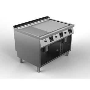 Fry top electric suprafata mixta, putere totala 24000W 