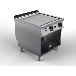 Fry top alimentare gaz suprafata neteda, inox, putere totala 16000W 