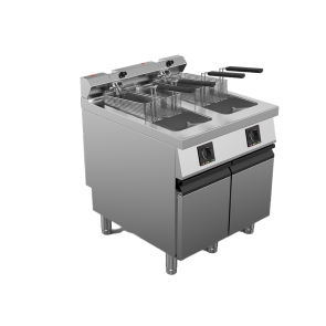 Friteuza electrica 2 cuve capacitate 20 litri, putere totala 38000W