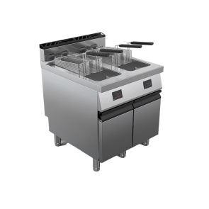 Friteuza alimentare gaz 2 cuve capacitate 20 litri, putere totala 42000W