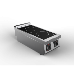 Masina de gatit cu plita vetroceramica electrica cu 2 zone, putere totala 8000W 