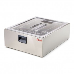 Container inox GN 2/1 cu capac si robinet,  pentru Softcooker