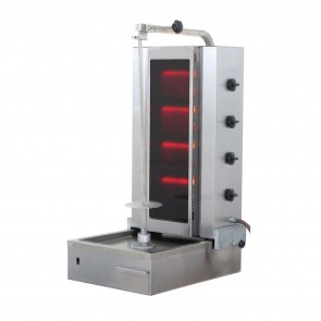Aparat pentru kebab/shaorma, alimentare gaz, 4 arzatoare, motor jos, putere 10800W
