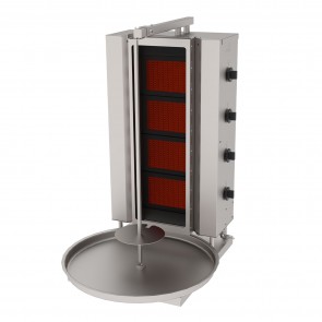 Aparat kebab, alimentare gaz, 4 arzatoare, putere gaz natural 13600W