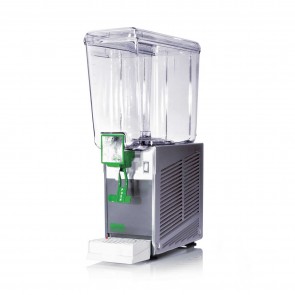 Distribuitor bauturi racoritoare, cu pompa cu efect fantana, 1 grup, capacitate 20 litri, cuva din policarbonat, structura portanta din inox, compresor ermetic