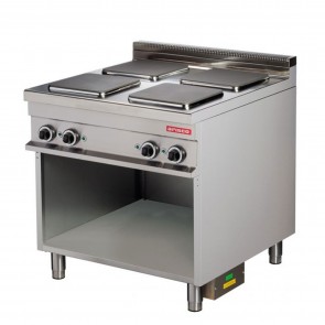 Masina de gatit cu 4 plite, electrica, suport deschis, structura inox, puterea 4x4000W