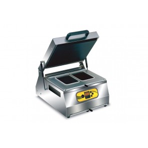 Masina lipit folie peste caserole, 2 compartimente, comanda digitala, dimensiuni container 265x325 mm