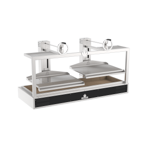 Gratar dublu pe carbuni Parrilla, Mibrasa, putere 6000W, dimensiuni 2077x863x1143hmm