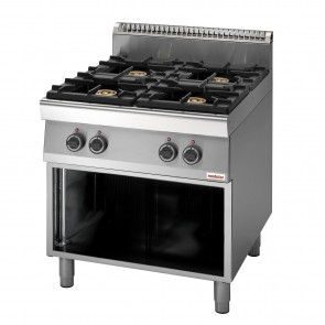 Masina de gatit, alimentare gaz, 4 ochiuri, putere 2x3700W, 2x5500W, dimensiune (LxlxH mm): 700x700x850, greutate: 64kg