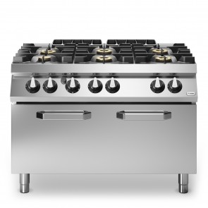 Masina de gatit, alimentare gaz, 6 ochiuri, cuptor static cu alimentare gaz, putere totala gaz 43500W