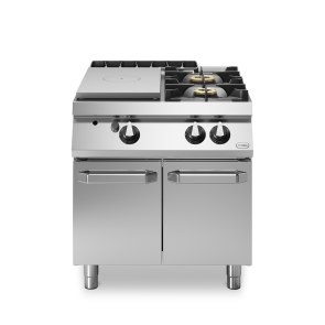 Masina de gatit cu plita unica, alimentare gaz, 2 ochiuri, baza inchisa, putere totala gaz 23000W