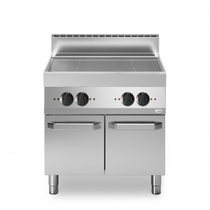 Masina de gatit cu inductie, 4 zone de gatit, baza inchisa, putere electrica totala 14000W, dimensiuni 800x700x850h mm