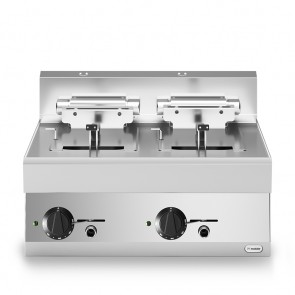 Friteuza, electrica, 2 cuve, capacitate 10+10 litri, putere 18000W, dimensiuni 700x700x300 mm