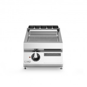 Fry top, electric, suprafata striata cromata, model de banc