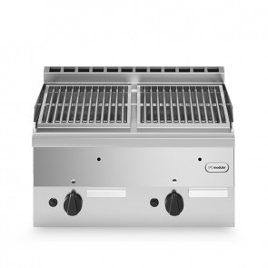 Gratar cu roca vulcanica, 2 zone de gatit, model de banc, putere totala gaz 11000W