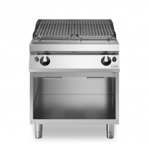 Gratar cu roca vulcanica, 2 zone de gatit, baza deschisa