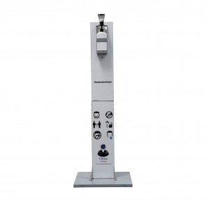 Statie tip suport, dozator dezinfectant, inox